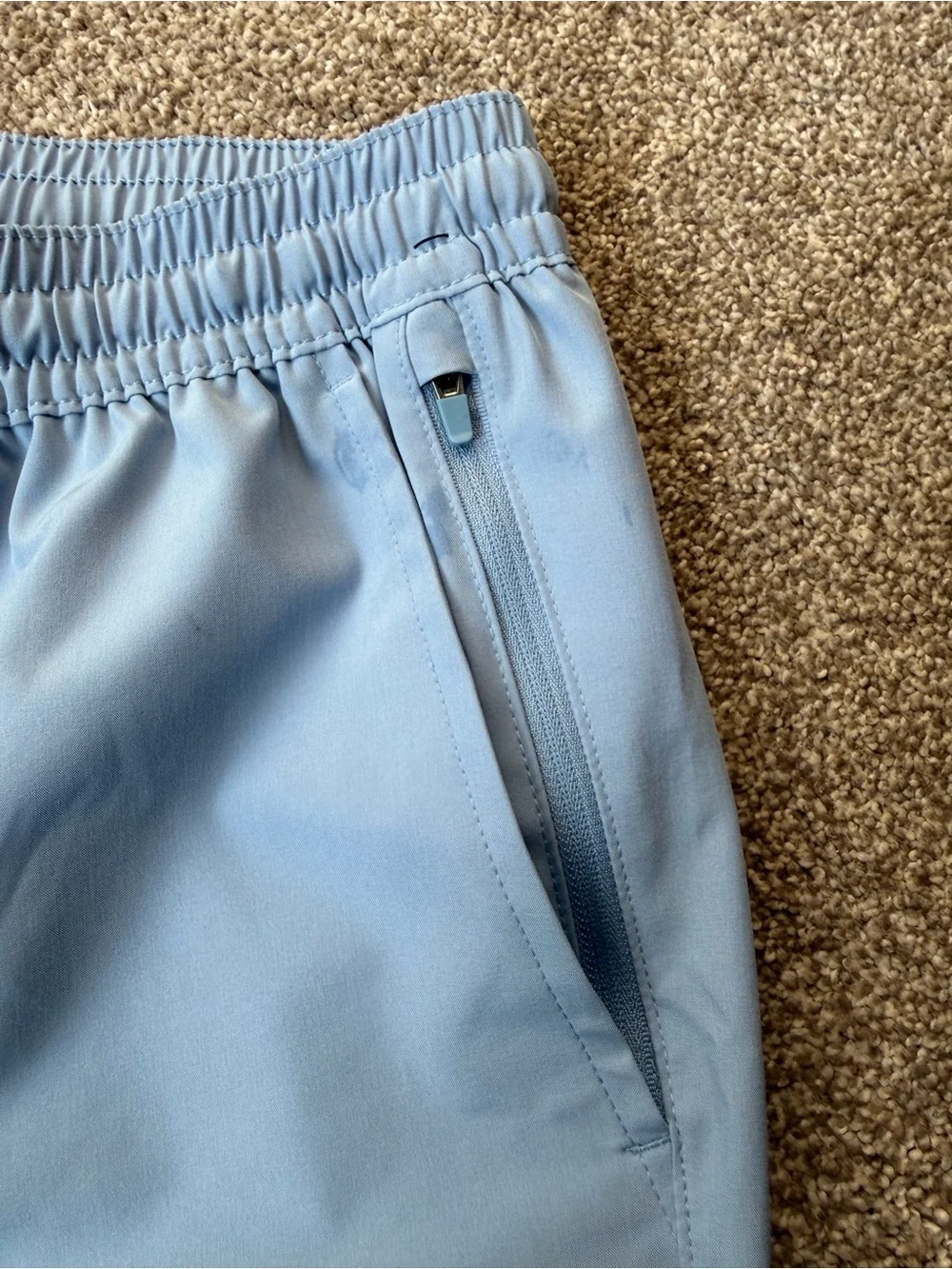 Hurley Men’s S 18” Volley Swim Shorts Mineral Blue Stretch Swim Trunks